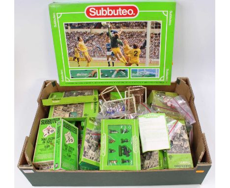 One tray containing mixed vintage Subbuteo to include various Teams gift sets, and accessories, to include No. 61204 European