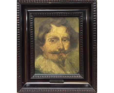 Follower of Gerard ter Borch (1617-1681): Portrait head study of a gentleman, oil on canvas laid on panel, H 29 x W 22.5 cm