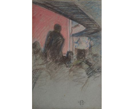 Christopher Richard Wynne Nevinson, A.R.A. (1889-1946):Theatre study, coloured chalks, signed with monogram lower right, H 38