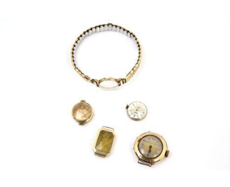  A 1920's Reid &amp; Sons, New 'Castle' Lever watch, gilt dial with Arabic numerals,15 jewel mechanical movement and a ladies