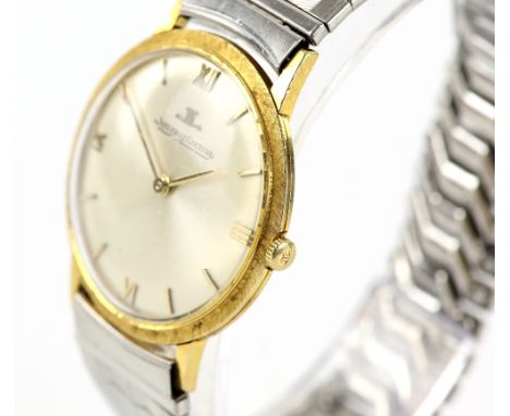 Jaeger le Coultre gentleman's dress watch the circular 18 carat gold case, the signed dial with  baton hour markers and  roma