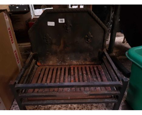 CAST IRON FIRE GRATE 19" WIDE X 13" DEEP