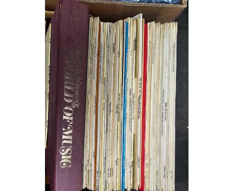 CARTON OF MISC LP'S, 45'S & A CASE OF VINTAGE 78 RECORDS