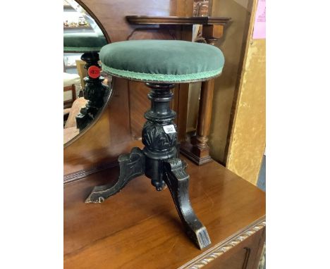 VINTAGE REVOLVING PIANO STOOL WITH TRIPOD LEGS 