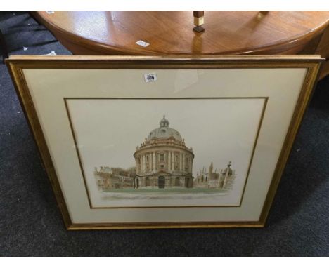 LIMITED EDITION PRINT 165/200 SIGNED BY DAVID GENTLEMAN OF CAMERA BUILDING, OXFORD (BODLIEAN LIBRARY)