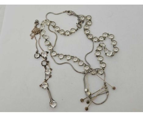 THREE VINTAGE PASTE NECKLACES
