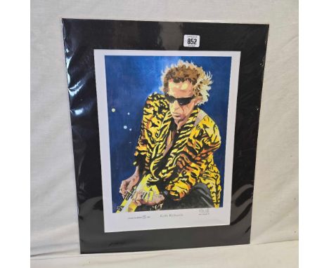 FRAMED & MOUNTED LIMITED EDITION KEITH RICHARDS SIGNED BY THE ARTIST PAUL HOWELL