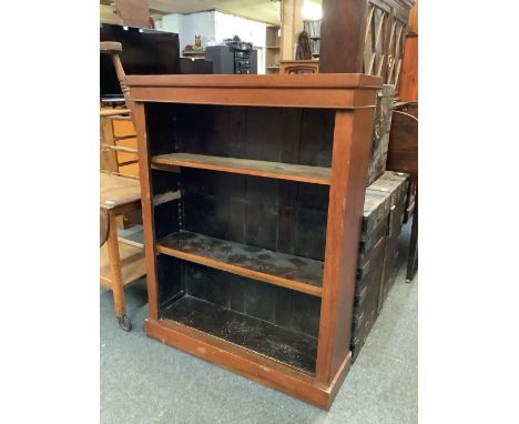 VINTAGE MAHOGANY VENEERED BOOKSHELVES A/F