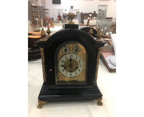 Junghans bracket clock in lacquered case