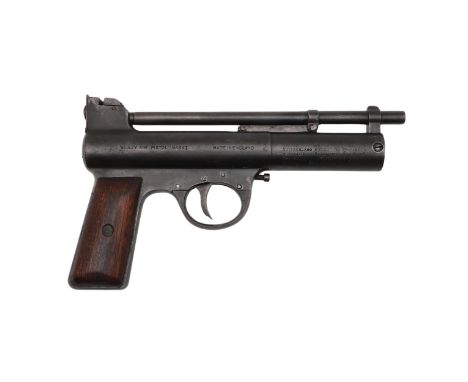 A Webley Air Pistol, marked to the sides 'Webley Air Pistol Mark I Made in England' and ' Webley &amp; Scott Ltd Birmingham &