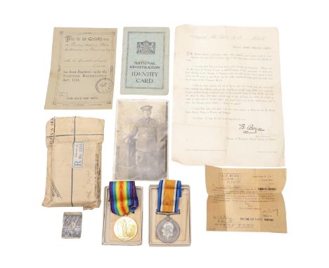 A Great War pair comprising War Medal and Victory Medal named to M2-167978 Pte H.P. Ellis, A.S.C. In original delivery boxes 