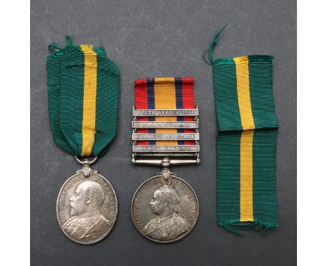 A four clasp Queen's South Africa Medal with Cape Colony, Orange Free State, Transvaal and South Africa 1901 clasps named to 