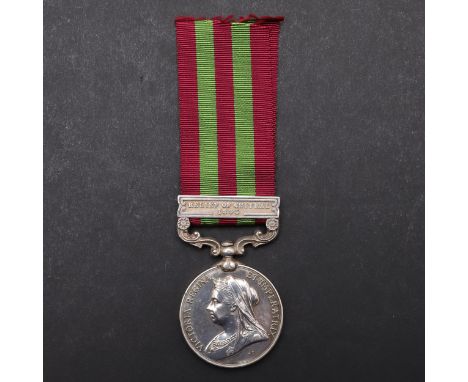 An India Medal with Relief of Chitral 1895 Clasp named to 3714 Pte J. Ormerod 1st Bn E. Lanc R. Ormerod's award is confirmed 