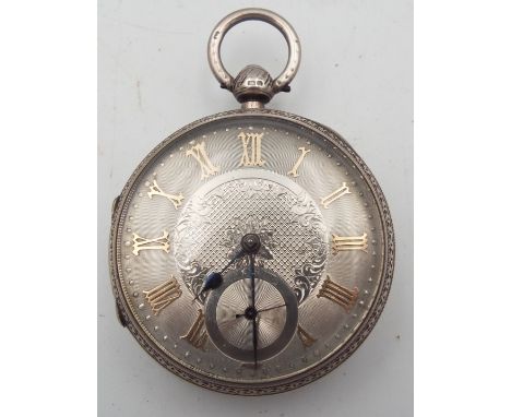 A Victorian silver cased pocket watch with decorative silvered dial the movement signed John Forrest Chronometer Maker to the