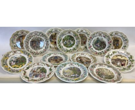 A collection 14 Royal Doulton Brambly Hedge collectors plates to include the complete set of four Secret Staircase plates, se