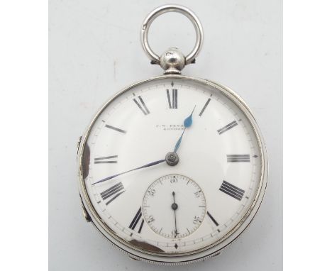 A Victorian silver cased key wind pocket watch by J. W. Benson 58 & 60 Ludgate Hill London to HRH The Prince of Wales serial 