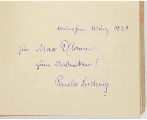 Expressionismus - - Ludwig, Paula. Die selige Spur. Gedichte. München, Roland-Verlag, 1919. 45 S., 1 Bl. 19 x 13 cm. Original