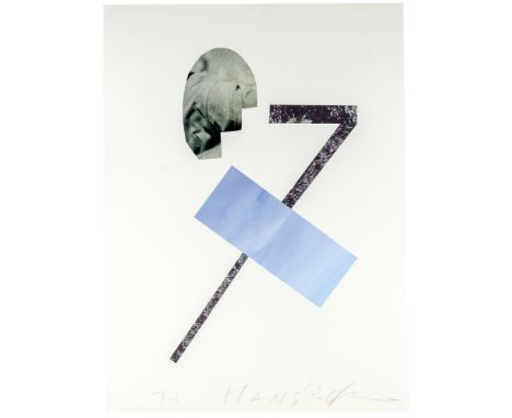 Sviatchenko, Sergei. Ohne Titel. Collage auf Saunders Waterford. Unten rechts signiert mit Bleistift sowie mit dem Blindstemp