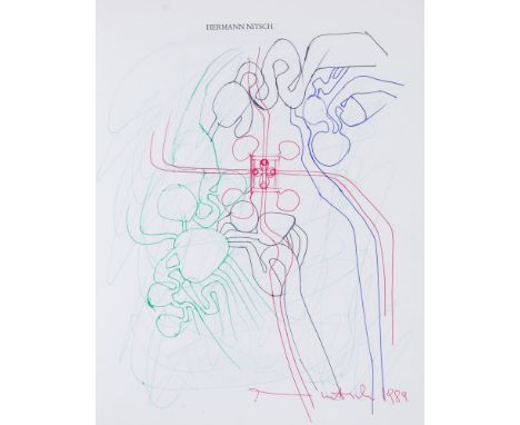 Wiener Aktionismus - - Nitsch, Hermann. Das bildnerische Werk. Unter Mitarbeit von Chr. Gargerle. Mit signierter und datierte