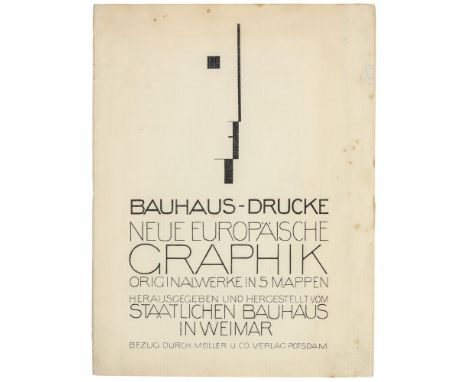 Bauhaus - - Bauhaus-Drucke. Neue europäische Graphik. Original-Werbeprospekt für die Mappe. Unter teilweiser Verwendung des v