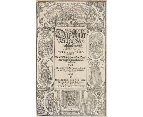 Europa - Böhmen - - Hagecius, Wenceslaus. Böhmische Chronica. Von Ursprung der Böhmen, von irer Herzogen und Könige, Graffen,
