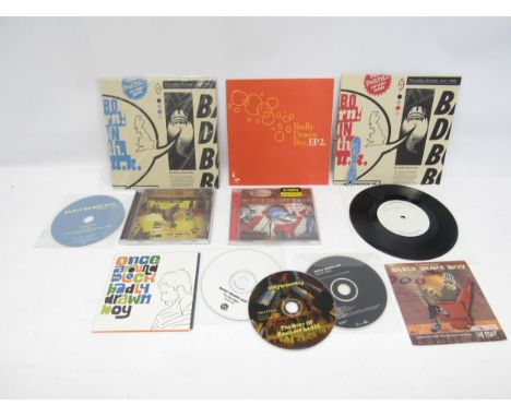 BADLY DRAWN BOY: 'EP2' 7" EP (Twisted Nerve TN002, vinyl and sleeve EX), 'Born In The UK' limited edition single sided 7" sin