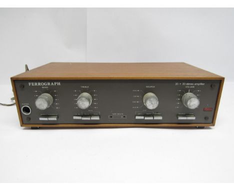 Hi-fi - A teak cased Ferrograph 20 + 20 amplifier, serial no.2599