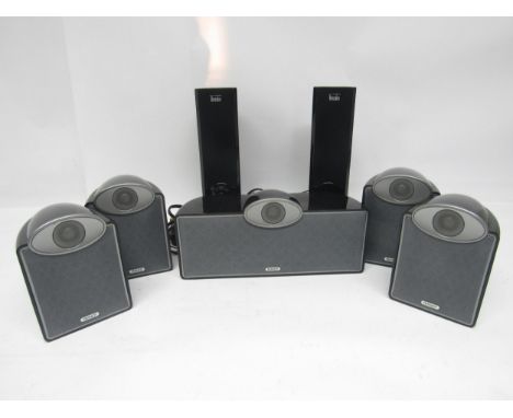 Hi-fi - A Tannoy SFX 5.1 home cinema speaker system comprising centre speaker and four satellite speakers, together with a pa