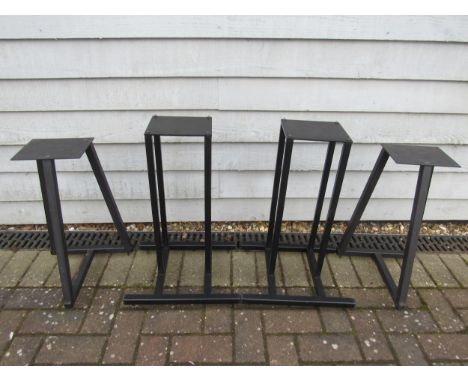 Two pairs of metal speaker stands