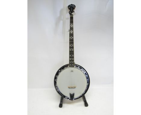 A Tanglewood 'Union Series' TWB 24M5 five string banjo, maple back, with TGI soft case