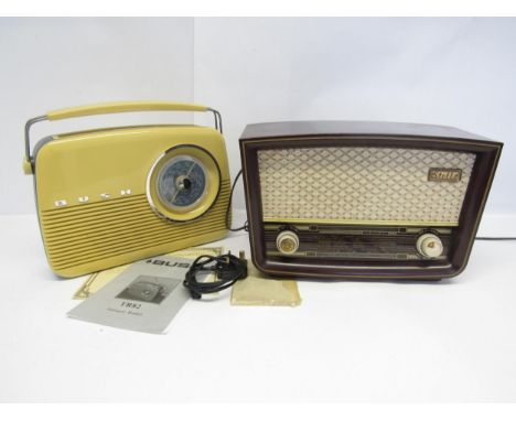 A reproduction Bush TR82 portable radio and a vintage Stella ST239U valve radio (2)