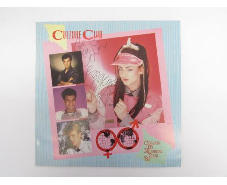 CULTURE CLUB: An autographed Colour By Numbers Tour '83 programme, signed in black ink by Boy George (to front and back cover
