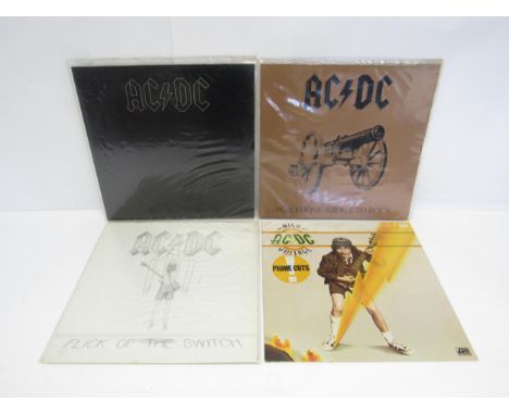 ACDC: Four LPs to include 'Back In Black' in embossed sleeve (K50735), 'For Those About To Rock We Salute You' in embossed ga