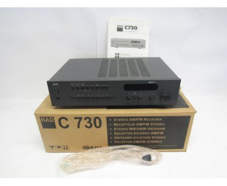 Hi-fi - A Nad C730 stereo receiver, serial no. G07C73006323, boxedn with owners manual