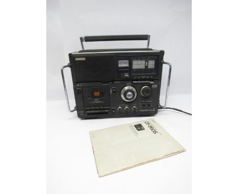 Hi-fi - A Sony CF-950S Cassette-Corder portable tape recorder with instructions. c.1977