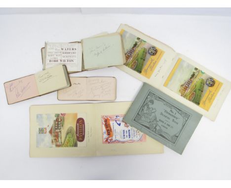 Three autograph books c.1930s-1950s, containing a good collection of signatures from various film stars, comedians, actors, s