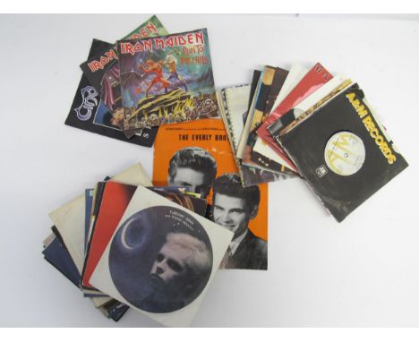 A collection of predominantly 1980s Rock and Pop 7" singles including Iron Maiden, Judas Priest, Highway, The Beautiful South