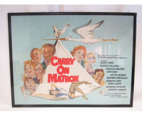 'Carry On Matron' (1972, d. Gerald Thomas) - An original UK quad cinema poster for the classic comedy film starring Sid James