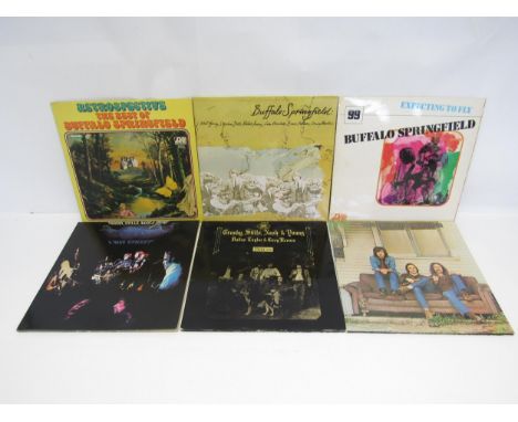 BUFFALO SPRINGFIELD / CSNY: Six LPs to include 'Expecting To Fly' (246 012), 'Buffalo Springfield' reissue in glossy gatefold