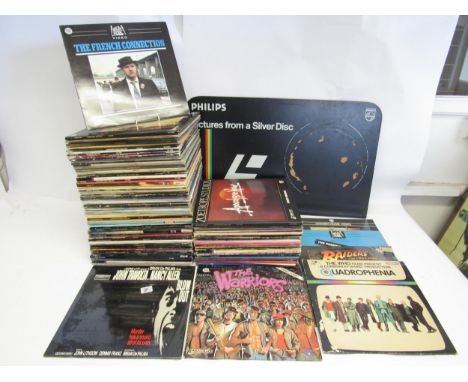 A collection of assorted LaserDisc video discs, various Comedy, Music, Thriller, Drama, War and other titles including Raider