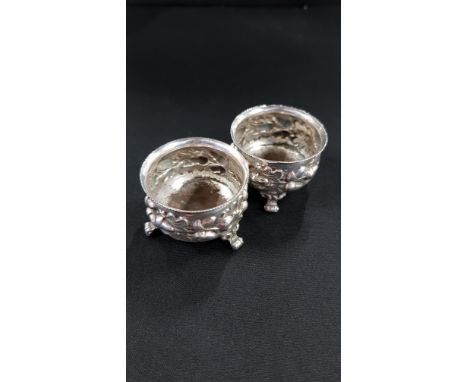 PAIR SILVER SALTS LONDON 1893-94