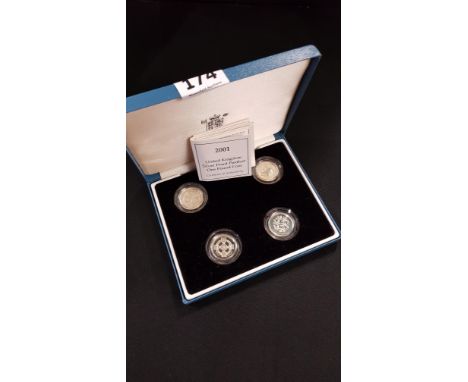 SILVER PROOF ONE POUND COIN SET - 4 COINS 