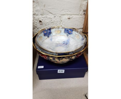 LARGE MASONS AND ROYAL WORCESTER BOWLS 