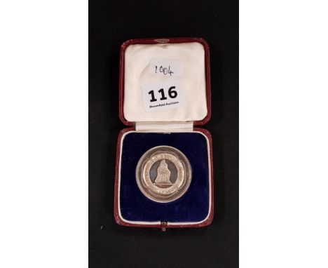 ANTIQUE SILVER FISHING MEDAL 