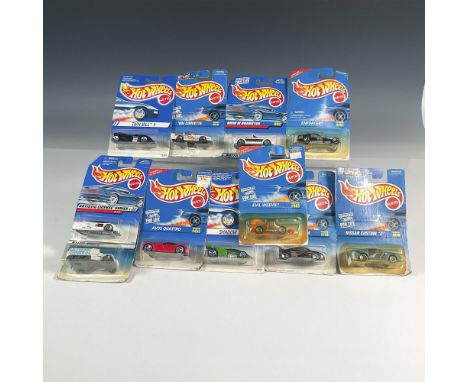 A group of 11 Hot Wheels Cars including the BMW Roadster (Collector #890), the Avus Quattro (Collector #453), the Shadow Jet 