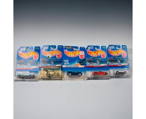 A set of 5 Hot Wheels toy cars from the 1998 first edition line that consists of the Dodge Concept Car (35 of 40), the At-A-T