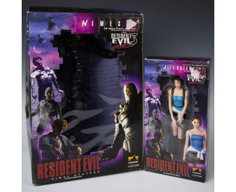 Experience the intense world of Resident Evil with Palisades' Nemesis Figures! Nemesis boasts a menacing zombie face, a leath
