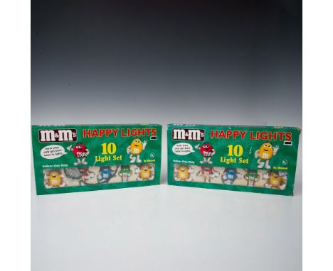 New old stock. 2 boxes, each contains a string of 10 lights formed as a M&amp;M's character. This item has its original box: 