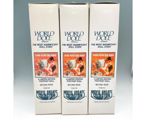 New in original packaging - includes limited edition portrait dolls of the cast from this classic movie: Rhett, Scarlett dres