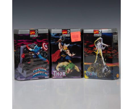 This collection includes Storm item #48659 UPC: 035112486596, Thor item # 48621 UPC: 035112486213, and Captain America item #